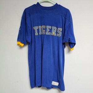 Vintage 1980s Russell Tigers Cotton Football Jersey Size XL Vintage High School